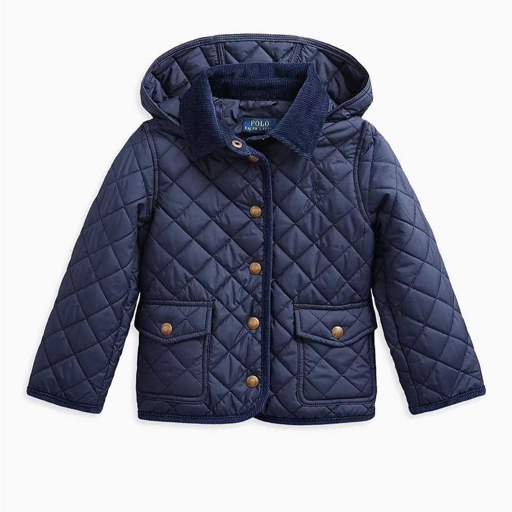 Polo Ralph Lauren Girl's Water-Resistant Barn Jacket Navy 6x